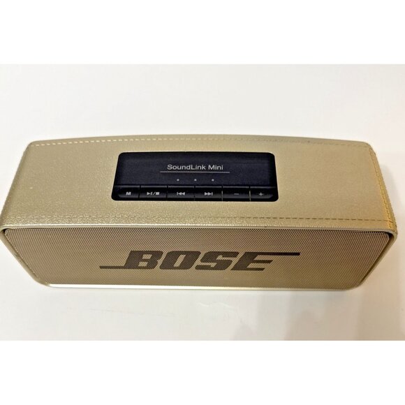Bose SoundLink Mini Portable Bluetooth Speaker  Gold With No Cable Tested Works - Picture 3 of 9